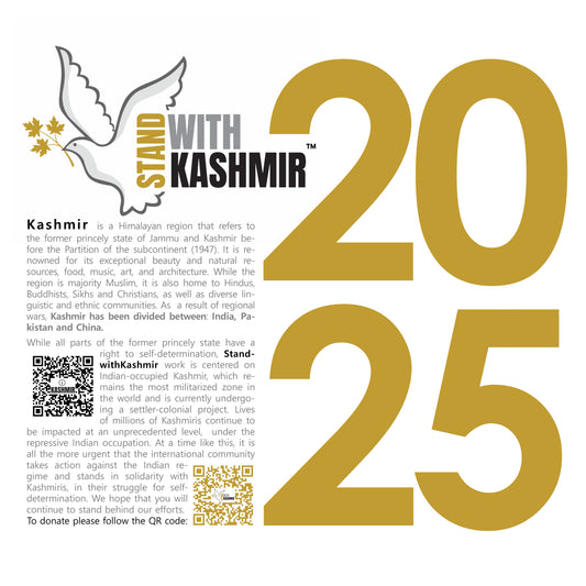 2025 StandwithKashmir© Wall Calendar